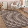 PureCozy Tappeto Salotto 90x150cm Marrone Scuro Antiscivolo Camera da Letto Tapette Pelliccia Sintetica Tappeti Soggiorno Cameretta Bambino Ufficio Carpet Morbido Grande Rug