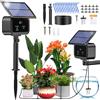 Onherm Kit di irrigazione automatica solare, sistemi di irrigazione automatica per giardino, sistemi di irrigazione solare con timer + tubo da 15 m per giardino, balcone, piante in