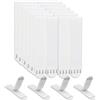 flintronic Strisce Adesive, 24 paia(48 Strisce) Appendi Quadri Adesive, con Gancio Resistente all'Acqua, per Foto, Disegni, DocumentiAppendere Posters(19 * 92mm)
