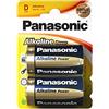 Brightium Batteria alcalina D 1,5 V, alta capacità, lunga durata, ideale per dispositivi ad alto consumo come torce e giocattoli.