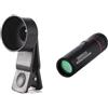 Fegtrtyoa Telescopio Monoculare di Precisione Ad Alta Definizione 2000x25 Compatibile con Telefoni Cellulari, Portatile, per All'Aperto, Birdwatching