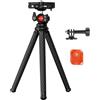 NEEWER Treppiede per Fotocamera con Telecomando, Mini Treppiede Flessibile per Telefono Vlog, Supporto per Telefono Nascosto e Attacco a Slitta Compatibile con iPhone Hero13 12 11 10 9,TP34