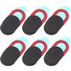 MALUGOGO Set di 6 coperture ovali per webcam, colore nero con cornice rossa, compatibili con laptop, tablet, smartphone, protezioni per otturatore per webcam per privacy online