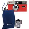 AgfaPhoto - Fotocamera analogica da 35 mm, set con pellicola negativa in bianco e nero + batteria