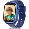 ELEJAFE 4G Smartwatch Bambini con GPS e Videochiamate, Orologio Telefono Bambini con Chiamate, Chat Vocale, SOS, Modalità Scuola, IP68, Contapassi, Sveglia, Fotocamera, Regalo per Ragazza e Ragazzo, Blu