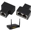 Aelxveba 2 adattatori splitter LAN RJ45 da 1 a 2, splitter LAN, cavo di prolunga accoppiatore, cavo di prolunga di rete, adattatore RJ45, splitter lan Switch per Cat5 Cat5e Cat6 Cat7 Cat8