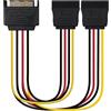 Blendend Cavo di alimentazione SATA, 20 cm, con connettore SATA/M e 2xSATA/H, ideale per collegare dispositivi di archiviazione.