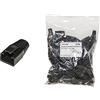 Link LKPL8N Confezione da 100 Copriconnettori RJ45 da 6 mm per Plug, 8 Poli, Cavo Categoria 5E-6, Nero