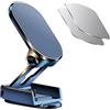 LIUKM Porta Telefono Auto Magnetico Doppio strato Pieghevole Porta Cellulare Magnetico con Base Pieghevole Regolabile 360° Universale Cars Magnet Compatibile con Samsung iPhone Tutti gli Smartphone