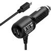 OBEST Mini USB Dash Cam Cavo di Alimentazione Caricabatteria da Auto,QC3.0 Veloce Caricabatteria da auto con doppia porta USB - 3,5 m,Due porte di ricarica USB,12-24V