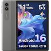 VekfulPC T50 Android 16 Tablet 11 Pollici in Offerta, 24GB RAM + 128GB ROM (espandibile fino a 2TB), Processore Octa-Core Unisoc T7250, Batteria 8000mAh, WiFi Dual Band 5G, Schermo IPS 2K 90Hz, Fotocamera 13MP