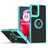 RankOne Custodia per Motorola Moto g85 5G (6.6 Inches), Staffa ad Anello Base di Aspirazione Magnetica Cover per Cellulare Trasparente Opaca - Cielo blu