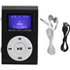 Gaeirt Lettore Mp3 con clip sul retro mp3 lettore musicale mini lettore portatile leggero nero Backclip Lettore musicale Mp3 Sport BackClip Schermo LCD MP3 per corsa MP3-Player