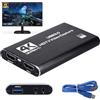 Leikurvo USB 3.0 Video Capture Card 4K HDMI con loop-out: 1080P 60FPS registratore per streaming, scheda di acquisizione HDMI 4K, compatibile con PS5, Xbox, Switch, fotocamera, OBS, Plug & Play per PC/Laptop
