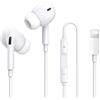 Thecoopidea, Auricolari Intrauricolari [Certificati MFi], Cuffie Cablate con Microfono e Controllo del Volume per iPhone 14/13/12/11/SE/XS/XR, Suono Stereo Hi-Fi, Comode per la Musica e per