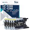 LCL LC1220 LC1240 LC1220BK LC1240BK Cartucce d'inchiostro Compatibile | con Brother MFC-J6910CDW J6710CDW J5910CDW J825N J955DN J955DWN J705D J705DW J710D J710DW J810DN J810DWN J825DW J840N (5Nero)