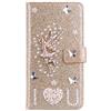 BLOTECH Custodia per Samsung Galaxy S22,Flip Cover Samsung Galaxy S22 Portafoglio Glitter,3D Angel Bling in Pelle Brillantini Creativa Design Flip Wallet PU Leather CTasche BackCase Cover - Oro