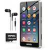AGXOV Lettore MP3 Spotify da 144 GB con Bluetooth e WiFi, AGXOV MP4 Lettore Musicale con Schermo Touchscreen da 4,02 Pollici, MP3 Android Portatile con Audible, Deezer, Play Store, Argento