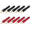 QUARKZMAN 10 Pcs Spine Banana 2mm 4mm Jack Connettori Cavi Nero&Rosso | Altoparlante, Connettore Banana Jack Per Cavi Audio Altoparlante, Spine Banana 2mm