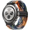 GIOPUEY 22mm Cinturini Magnetica Compatibile con Mibro Watch GS Explorer/Explorer S, Cinturino in Morbido Nylon Intrecciato [Unisex] [Traspirante] - Colourful