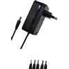 Terryshop74 Alimentatore Universale 30W con Porta USB - Modello AB-H009 | 3V-12V DC Regolabile | Uscita USB 5V 2.1A | 6 Connettori Inclusi | Adattatore da Parete Multiuso per Router, LED, Audio, Videocamere