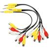OFFIGAM Cavo Adattatore Audio 3.5mm a 3 Connettori Femmina 3 Vie in Rame Rosso 4 Pezzi per Lettore Dvd e Registratore Uso Domestico