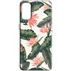 Mixroom - Cover Custodia Back case In TPU Silicone Morbida Per Motorola Moto g85 5G Fantasia Fiori Rosa Strelitzia M616