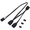 iHaospace 5 V 3 pin a 4 pin RGB ventola cavo adattatore 1 a 3 per Corsair iCUE Commander CORE XT/Commander Core, adattatore ARGB spina per 5 V 3 pin RGB