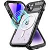 WIFORT Cover iPhone 14 Magnetico Impermeabile -360° Integrale Protezione della Schermo Custodia Antiurto IP68 Completa Antipolvere Armor Protettiva Case Anti Caduta Compatibile con MagSafe (6.1)