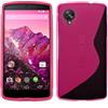 ebestStar - Cover Compatibile con LG Nexus 5 E980 Custodia Protezione S-Line Design Silicone Gel TPU Morbida e Sottile, Rosa [Apparecchio: 137.84 x 69.17 x 8.59mm, 5.5'']