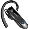 Atheewon Cuffie Bluetooth senza fili, con microfono e vivavoce, con 20 ore di conversazione, 180 ore in standby, per lavoro, ufficio, guida, colore nero