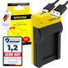 PATONA Caricabatterie Slim con USB-C per batteria Nikon EN-EL12 | Per CoolPix A1000 A900 AW100 AW130 P300 P310 P340 S8000 S8200 S9100 S9400-S9900, ricarica ovunque, anche da powerbank