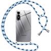Pnakqil Cover per Samsung Galaxy A57 con Cordino, Trasparente Custodia con Laccio Tracolla Cellulare Girocollo Collana Protettiva per Samsung Galaxy A57 6,7 Pollic, Blu