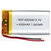 DEVMTO 450mAh 3.7V 602040 batteria al litio polimero per dispositivo di addestramento del cane, auricolare Bluetooth (2)