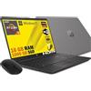 HP Notebook 2024 Ryzen 5 5500U 6 Core 4 Ghz SSD 1000 Gb IPS Full HD 15.6 DDR4 16 Gb, Wi-fi 3 usb webcam HD Windows 11 Pro, Libre Office, QWERTY Italia MOUSE OMAGGIO