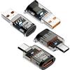 Leloco 4 adattatori da USB C a USB 3.2, 10 Gbps, (da A a C + C a A), adattatore OTG, PD 120 W, ricarica rapida, compatibile con iPhone 17 Galaxy, laptop, MacBook Pro, tablet, caricabatterie, cuffie