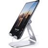 Lamicall Supporto per Tablet, Supporto Regolabile per Tablet - Supporto da Tavolo Compatibile con iPad 2021 PRO 9.7, 10.5, 12.9, Air Mini 2 3 4 5 6, Switch, Samsung Tab, Altri Dispositivi - Argento