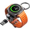 SwanScout Caricatore Portatile per Samsung Galaxy Watch 8/Ultra, Caricatore da Viaggio Rotante USB-C & USB-A per Samsung Watch 8 Classic/7/FE/6/6 Classic/5/5 Pro/4/4 Classic/3/Active 2, SwanScout 510S