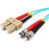1aTTack.de 1x 3m OM3 LWL DX Cavo patch DUPLEX SC/UPC - ST/UPC MM MULTIMODALE - 50/125 µm LSZH acqua