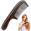 EQLEF Pettine in legno, legno di pesco naturale, incisione su due lati, pettine per capelli con impugnatura, massaggio sano, pettini antistatici