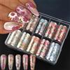 Nymora 10 Rollen Weiße Blumen Transferfolie für Nägel Nageldesign Zubehör