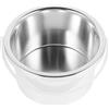 COOPHYA Pentolino per Cera Pentola di Ricambio in Lega di Alluminio Candele per Scaldacera Ceretta, Diametro Interno 105mm, per Sciogliere Cera