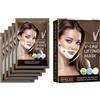 Wootapson 5PCS V-line Lifting Serum Mask, Maschera Linea V, Rassoda E Tonifica, Modella Il Viso, Attenua Le Rughe, Nutre In Profondità, Ripristina L'elasticità; Adatto A Tutti I Tipi Di Pelle