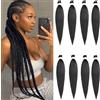 Mscat 30 Inch 8 confezioni Black Pre Stretched Braiding Extension Hot Water Setting Yaki Texture (1B#)