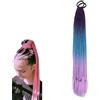 prinfantasy Braiding Capelli Long Easy Braids Professionale Fibra Sintetica Uncinetto Intreccio Estensioni dei Capelli Viola BZ234