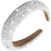 Xvbhaq Cerchietto per capelli da donna, con strass e cristalli, alla moda, per donne e ragazze (argento)