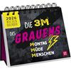 Groh Verlag Mini-Wochenkalender 2026: Die 3 M des Grauens: Montag. Müde. Menschen.: Tischkalender zum Aufstellen mit Wochenkalendarium und witzigen und bösen Sprüchen