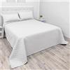 NARCISO - Trapuntino Singolo Tinta Unita Ideale per la Mezza Stagione, Copriletto Singolo Leggero 170x270cm, Disponibile in Varie Colorazioni Uniche, Made in Italy - Bianco