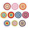 kilofly Set di 10 sottobicchieri in cotone all'uncinetto per bevande, 12 cm, centrini fatti a mano