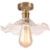 DLGLOLIN Lampada da Soffitto in Vetro, Vintage Creatività Fiore Plafoniera, E27 Illuminazione a Soffitto, Lampadario a Sospensione Per Corridoio Sala da Pranzo Camera